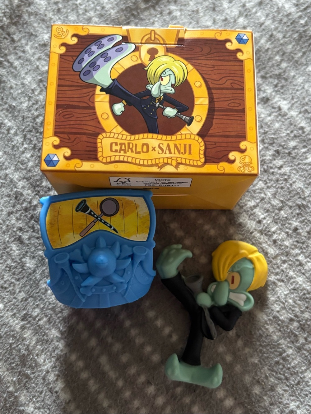 FREE W PURCHASE Squidward x Sanji McDonalds Toy
